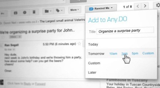 Snooze email. Turn emails to tasks.