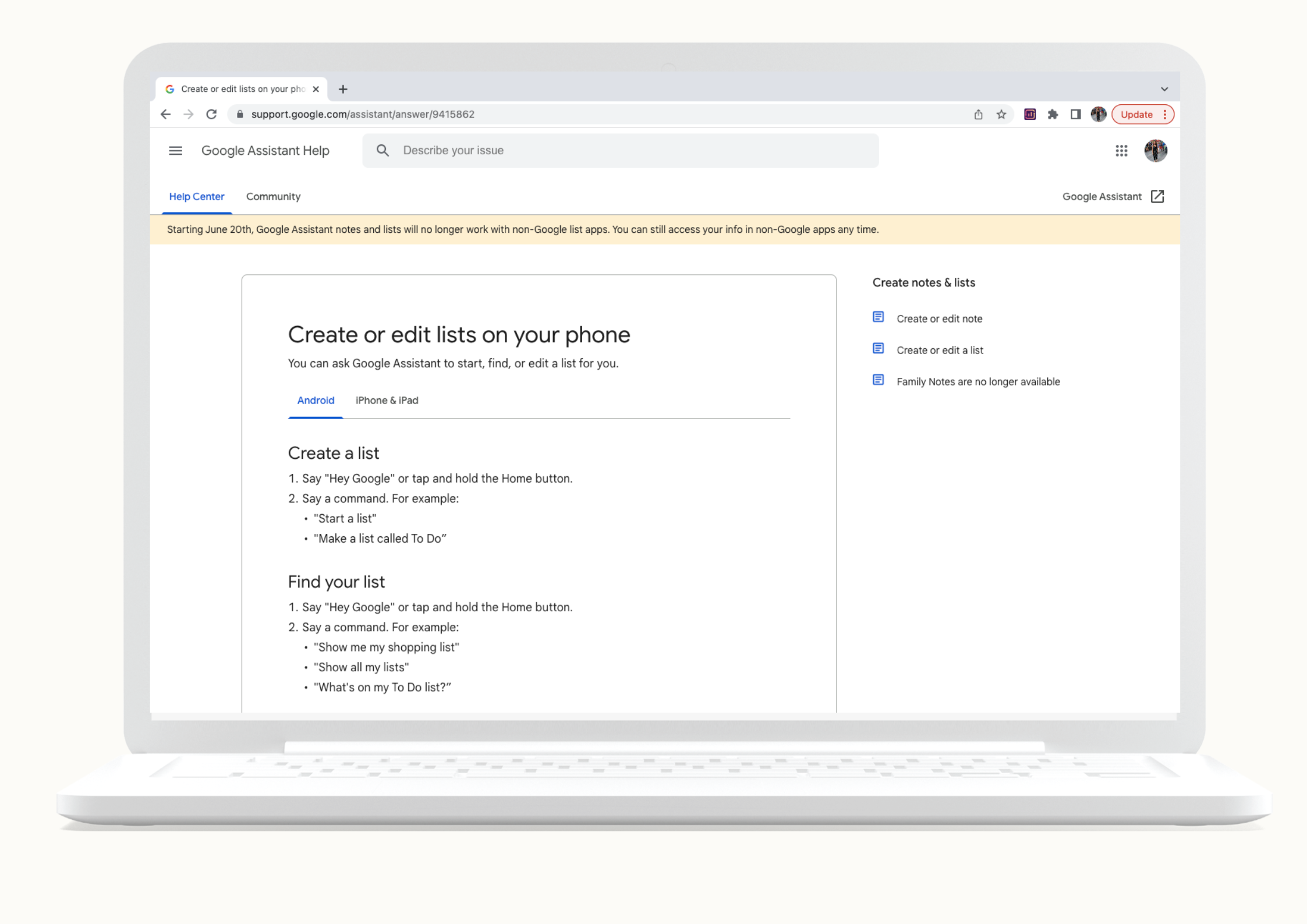 Google's discontinuation announcement