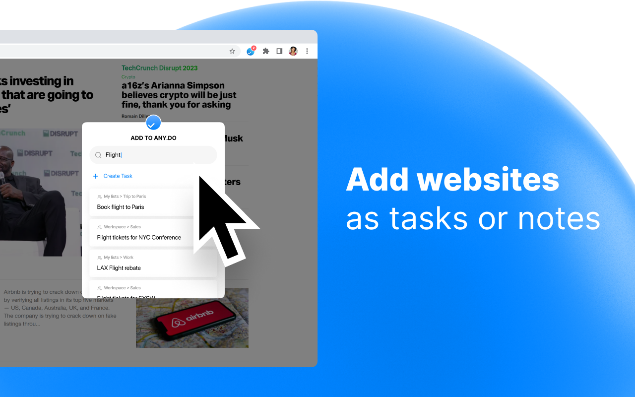 Web Clipper - Add Websites as tasks or notes
